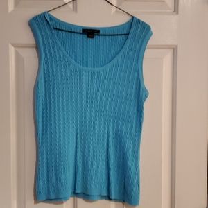 August Silk Cable Knit summer sweater Sz L